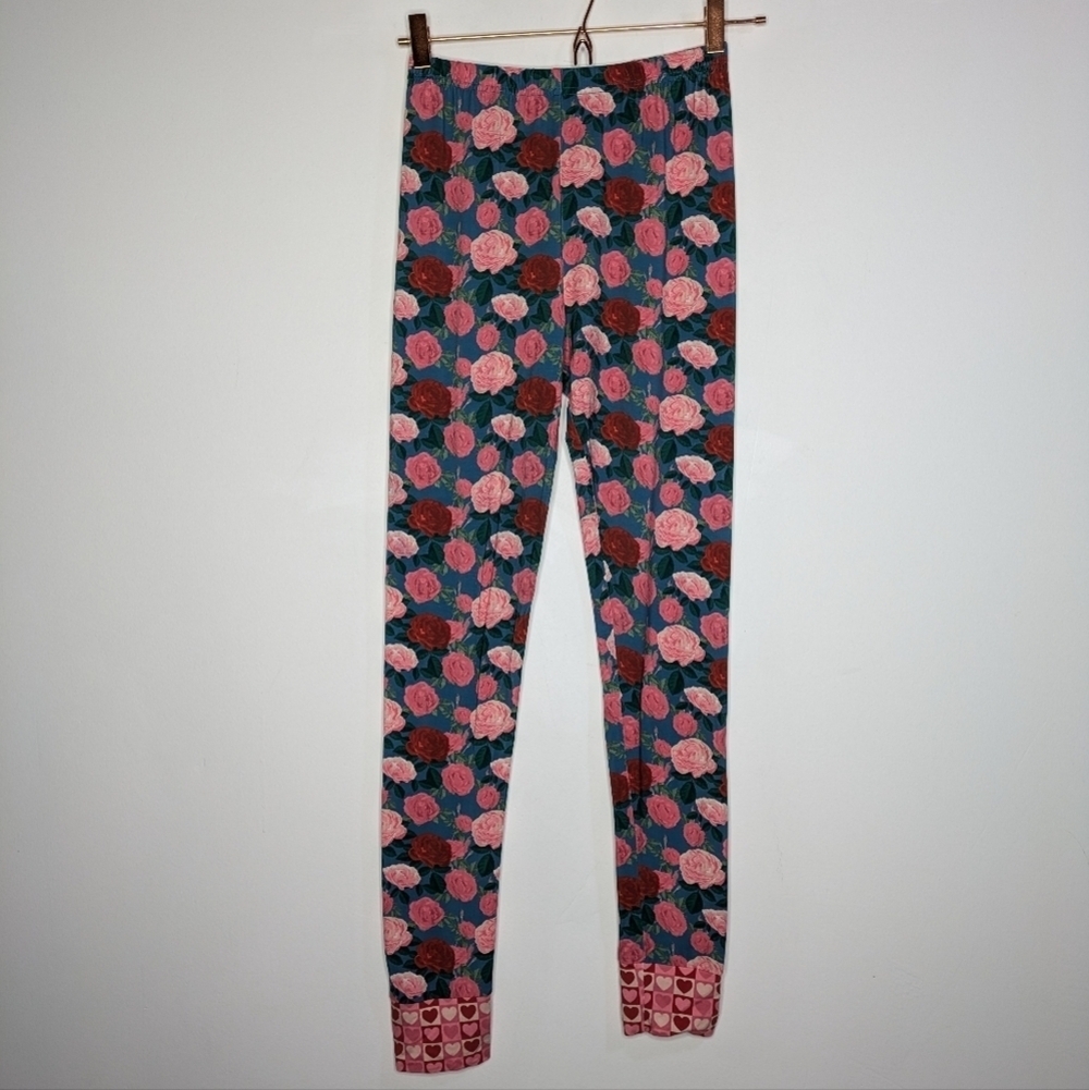 Matilda Jane Pink Red Blue Floral Rose Pull On Pant 16